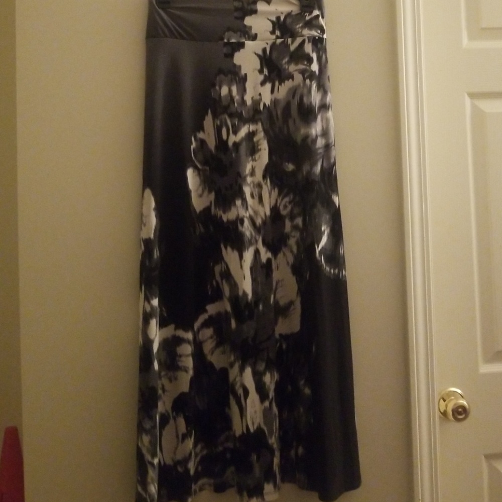 Floral print maxi skirt